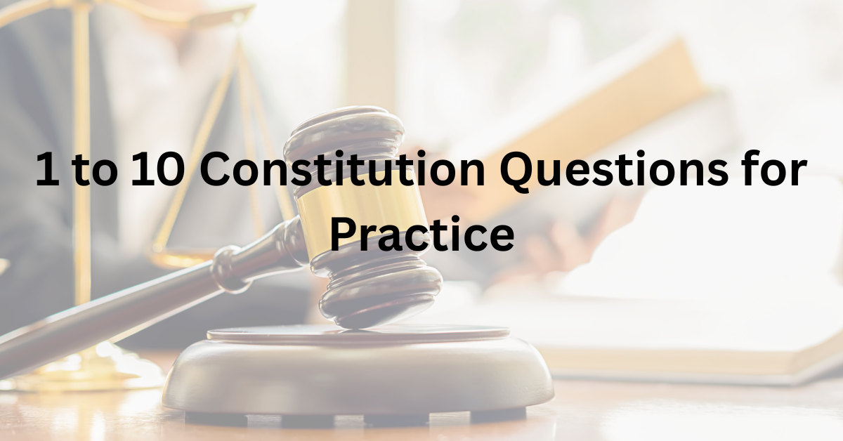 21 Constitution of India Mains Questions